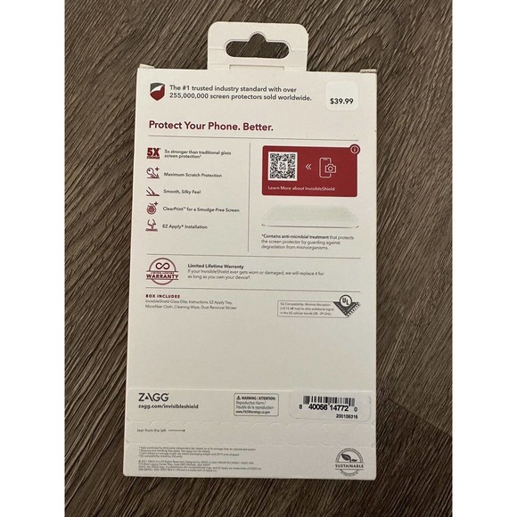 ZAGG Invisible Shield Glass Elite Screen Protector for iPhone 13 Pro Max NEW - Picture 2 of 2